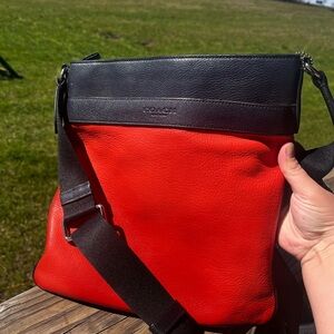 Coach Bowery Men’s crossbody bag Blue/Red